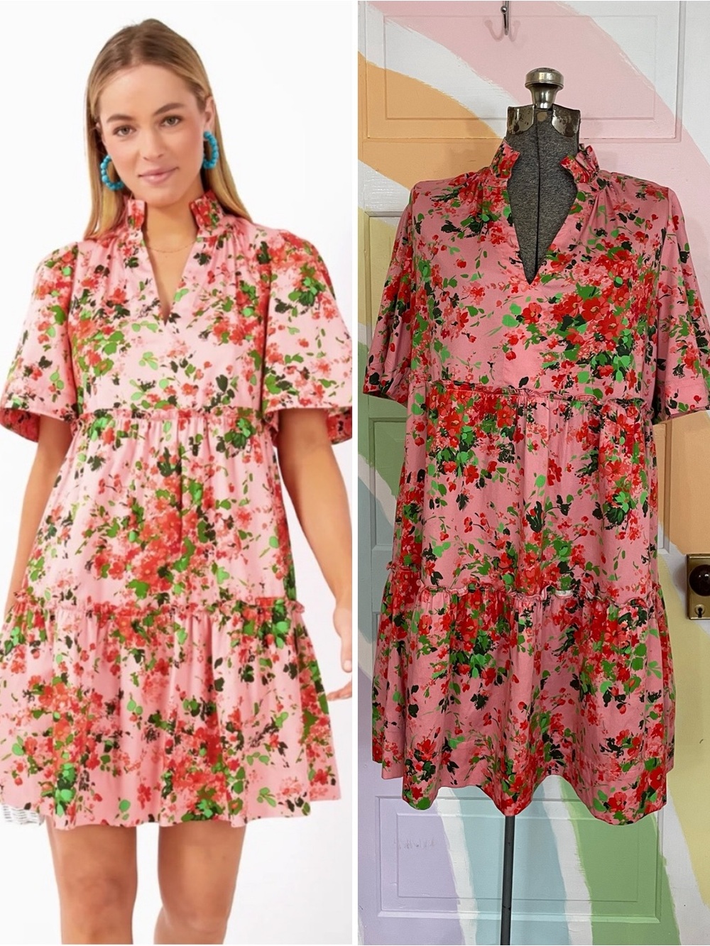 Tuckernuck Peony Meadows Crawford Mini Cotton Dress Sz L 🧡🎀